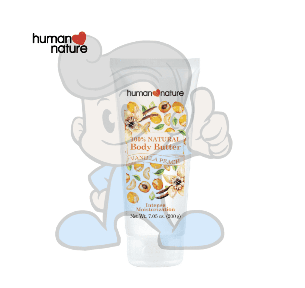 Human Nature 100% Natural Body Butter Vanilla Peach 200G Beauty
