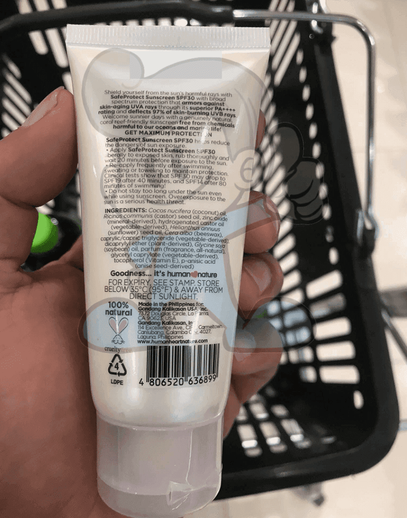 Human Nature Safe Protect Spf30 Sunscreen 50G Beauty