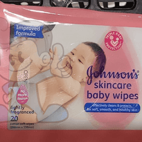 Johnsons Skincare Baby Wipes Lightly Fragranced (2 X 20S) Mother &