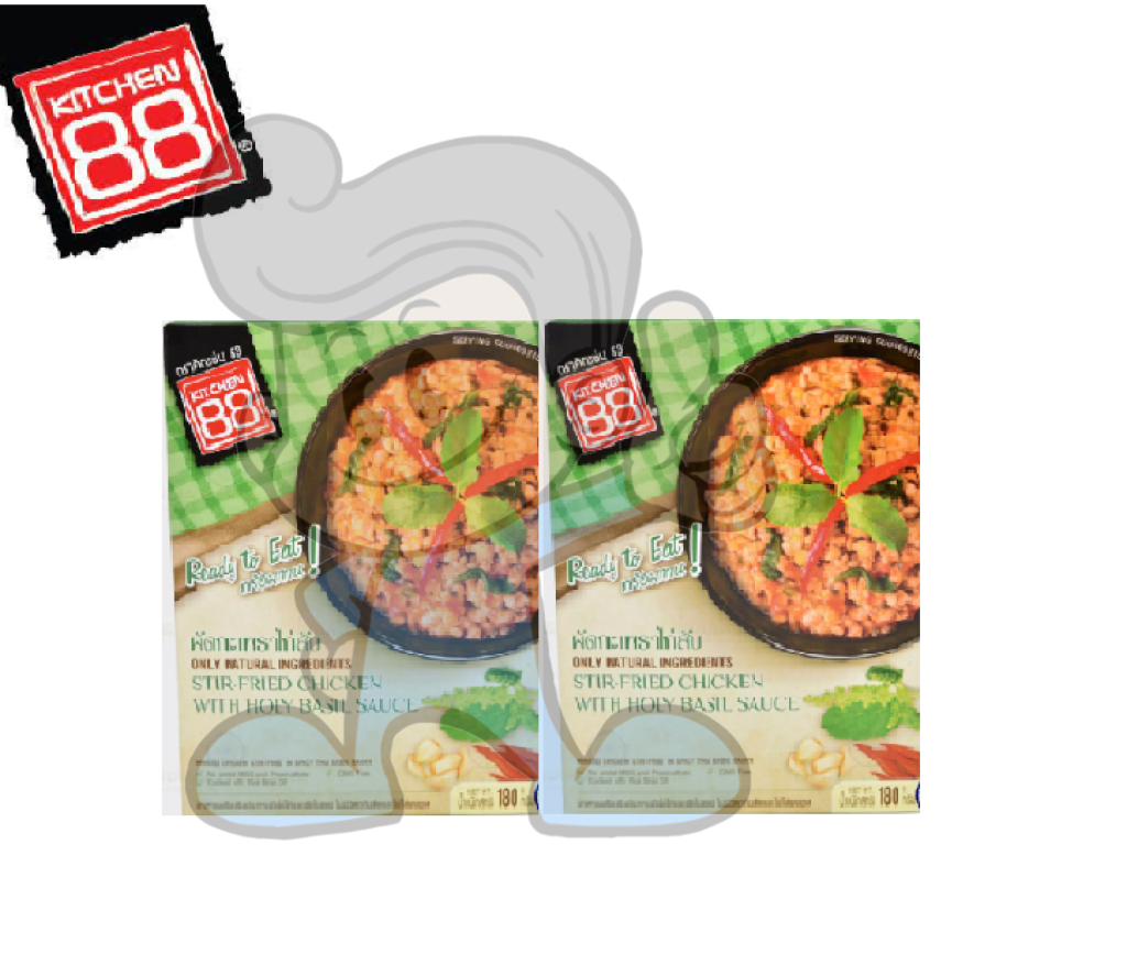 Kitchen 88 Ready To Eat Stir Fried Chicken With Holy Basil (2 X 180 G) Groceries