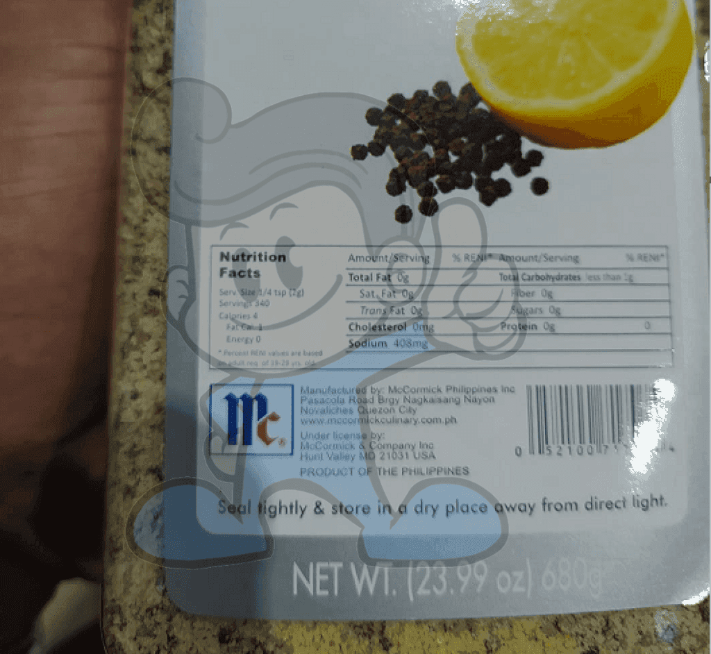 Mccormick Culinary Lemon And Pepper Seasoning 680G Groceries