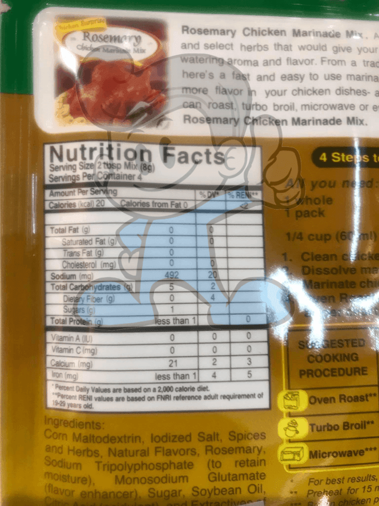 Mccormick Rosemary Chicken Marinade Mix (6 X 30 G) Groceries