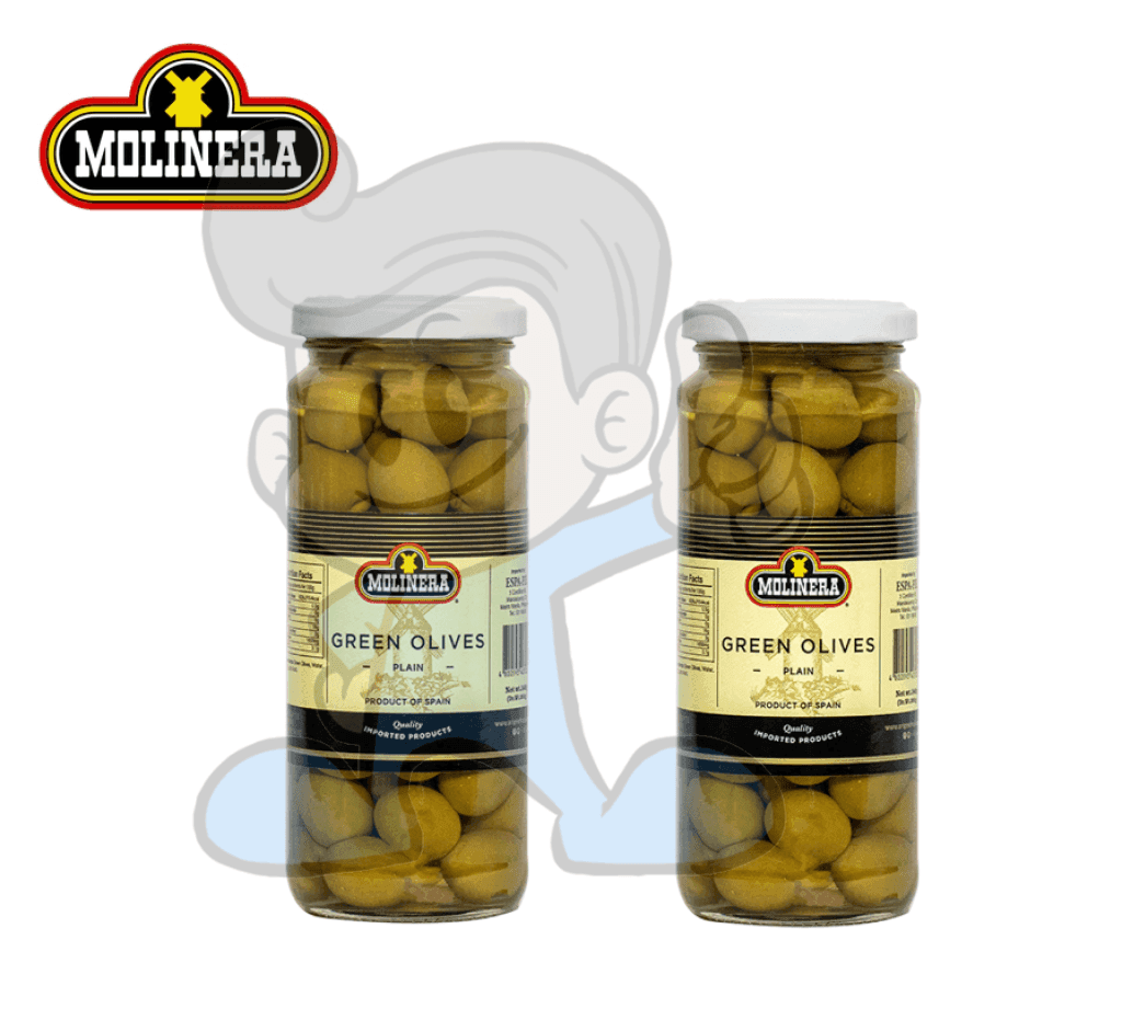 Molinera Green Olives Plain (2 X 340G) Groceries