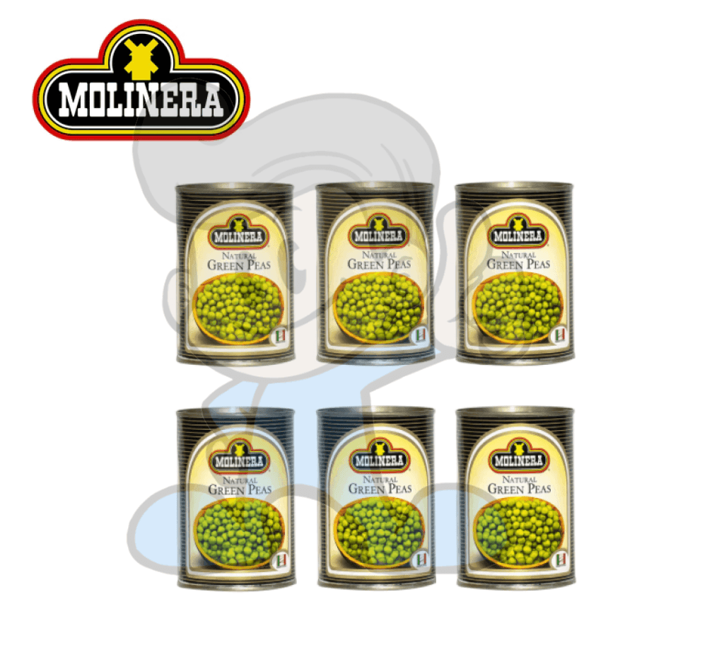 Molinera Natural Green Peas (6 X 400G) Groceries
