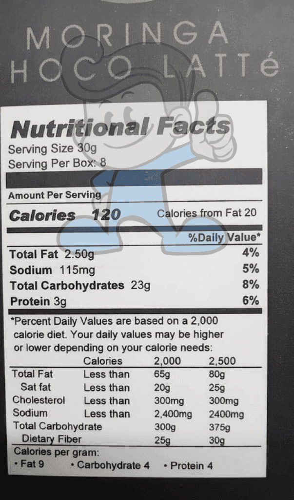 Moringa Choco Latte 30G Groceries