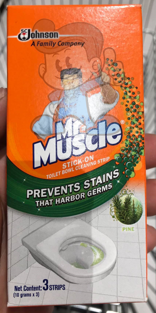 Mr. Muscle Stick On Toilet Bowl Cleaning Strip Pine (3 X 30 G) Household Supplies