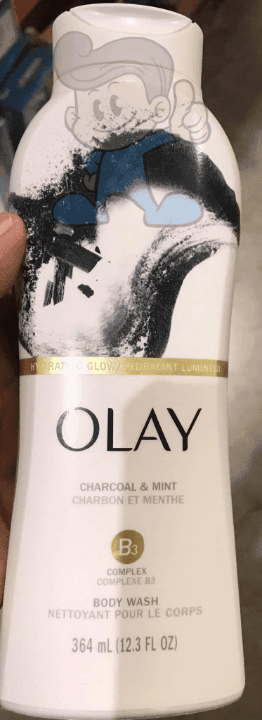 Olay Hydrating Glow Charcoal And Mint B3 Complex Body Wash 364Ml Beauty