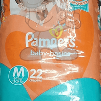 Pampers Baby Basics Disposable Diaper Medium (2 X 22S) Mother &