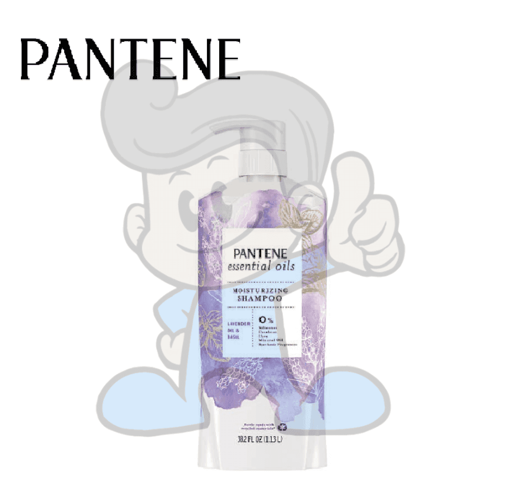 Pantene Essential Oils Moisturizing Shampoo Lavender Oil And Basil 38.2 Oz. Beauty