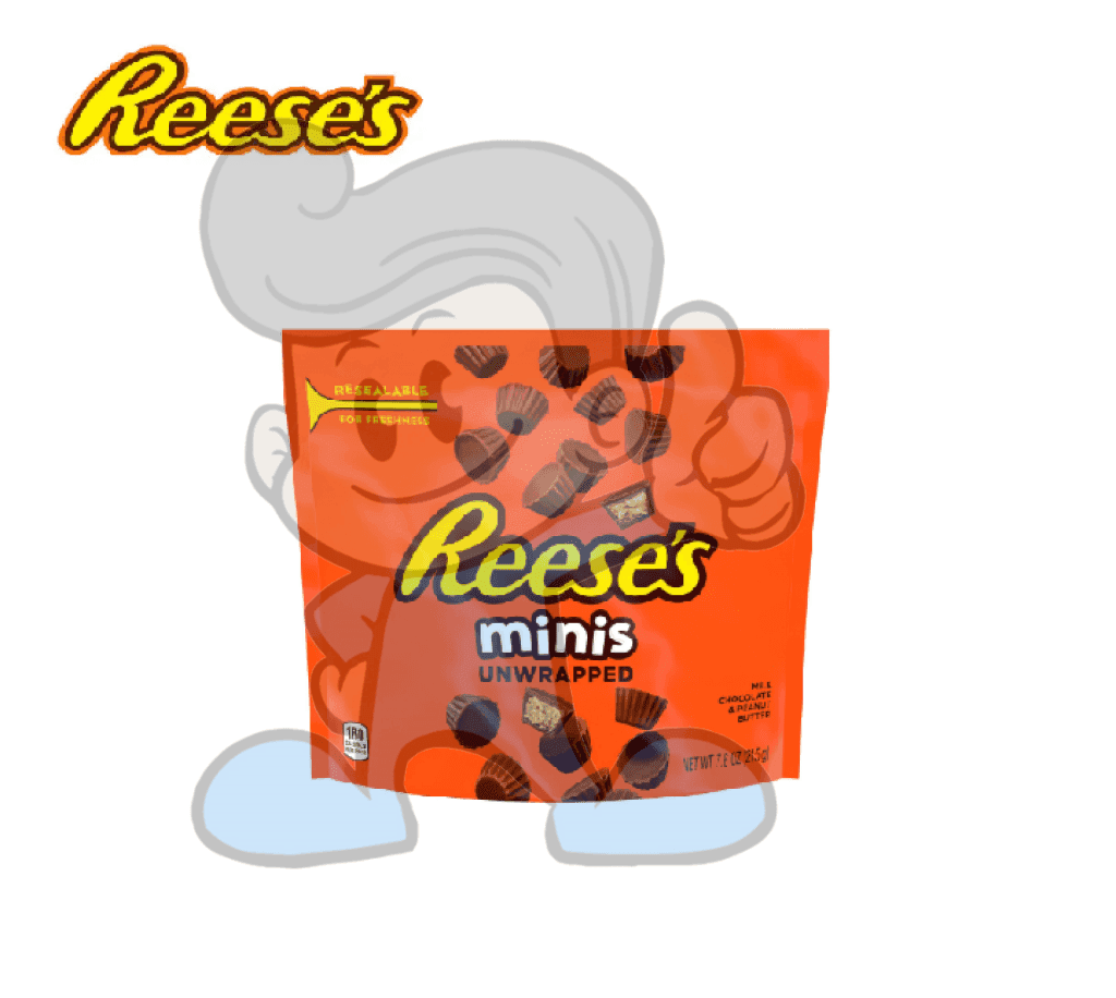 Reese's Minis Unwrapped Milk Chocolate And Peanut Butter Cups 215G Groceries