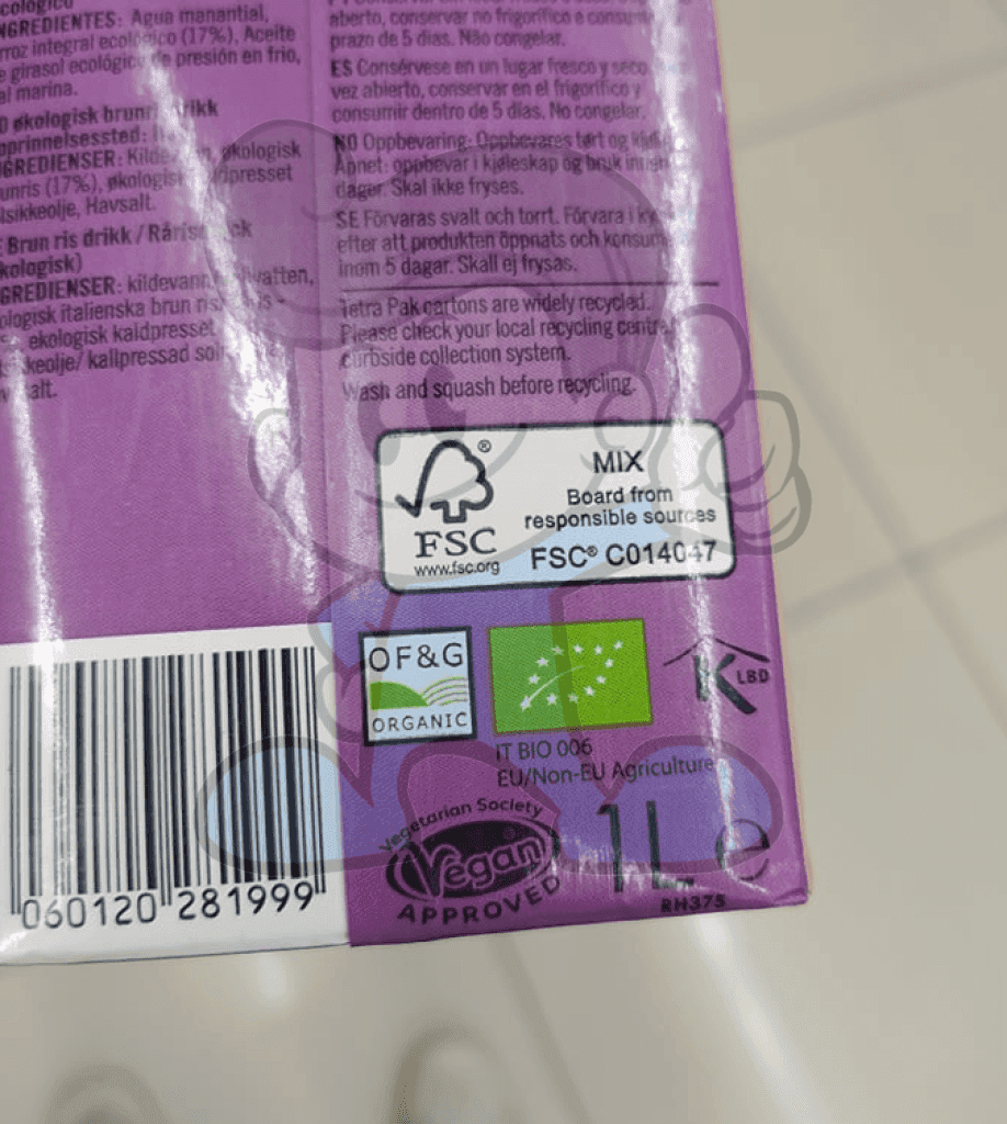 Rude Health Brown Rice Milk (2 X 1L) Groceries