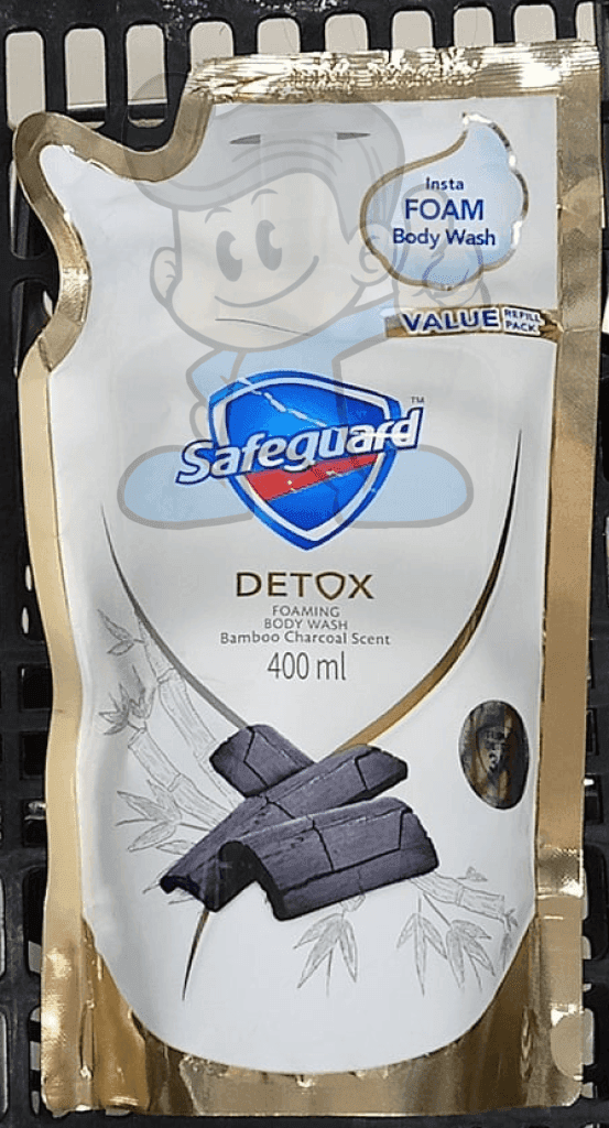 Safeguard Detox Foaming Body Wash Charcoal 400Ml Beauty