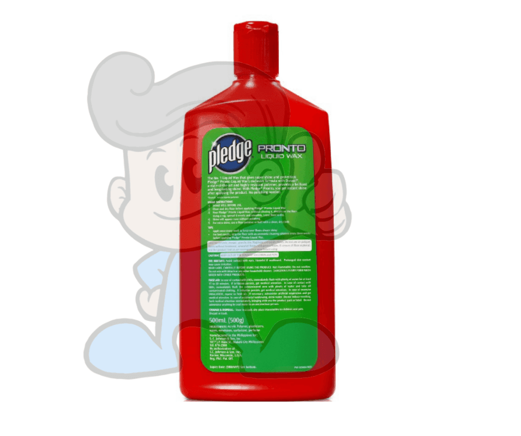 Scj Pledge Pronto Liquid Wax Red 1L Household Supplies