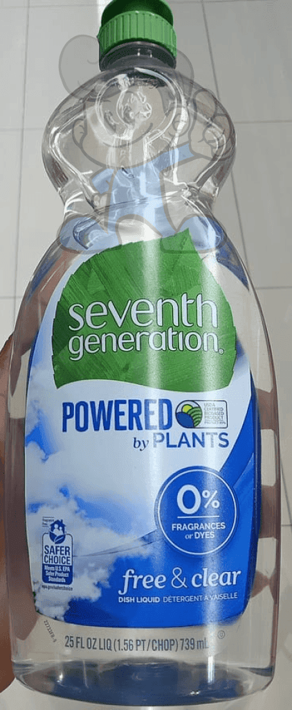 Seventh Generation Natural Dish Liquid Free And Clear 25 Oz. Household Supplies