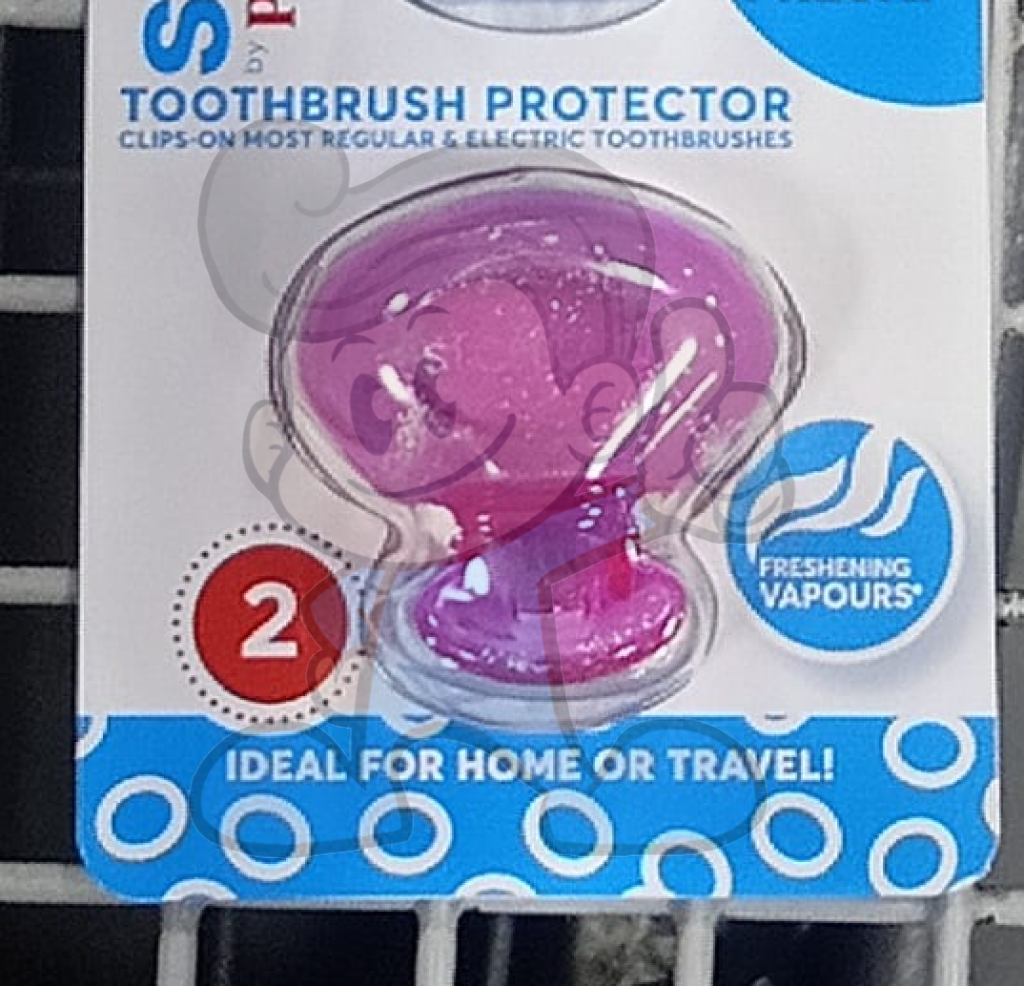Steripod Plackers Clip On Toothbrush Protector 2S Blue And Pink Beauty