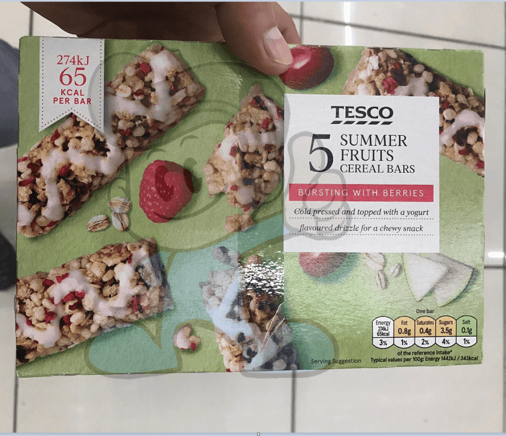 Tesco Summer Fruits Cereal Bars (10 X 19G) Groceries