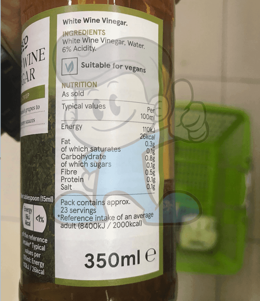 Tesco White Wine Vinegar (2 X 350Ml) Groceries