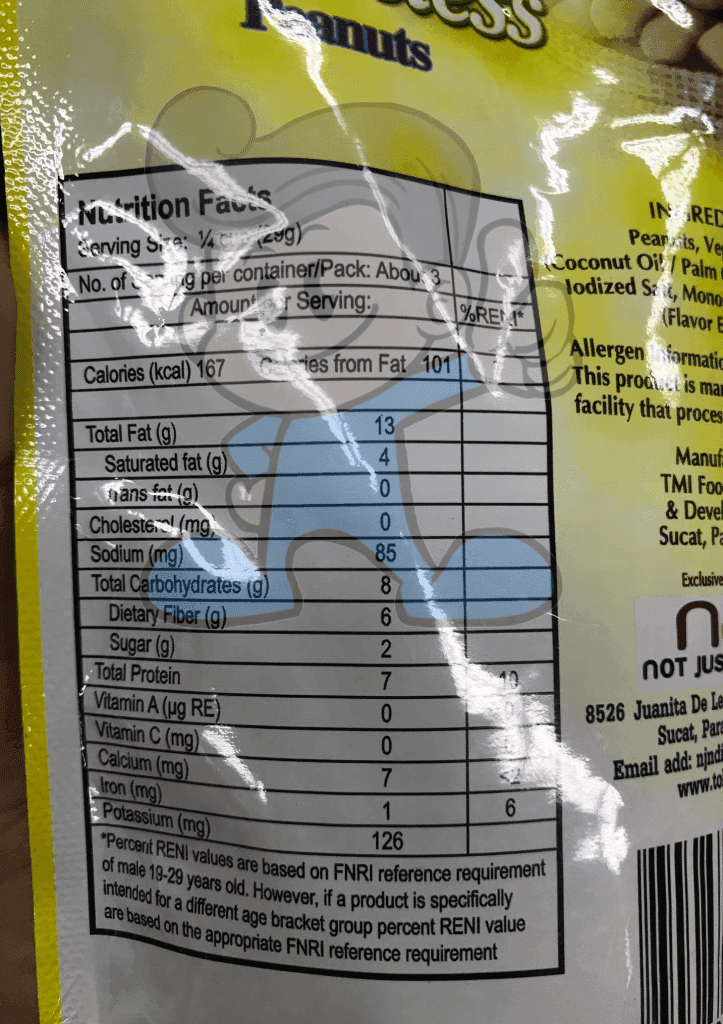 Tobi Lite Greaseless Peanuts (4 X 100 G) Groceries