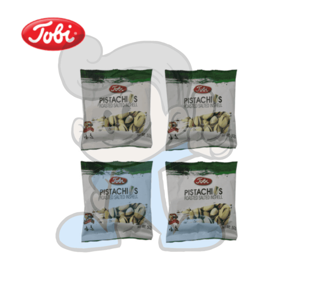 Tobi Pistachios Roasted Salted Inshell (4 X 50G) Groceries