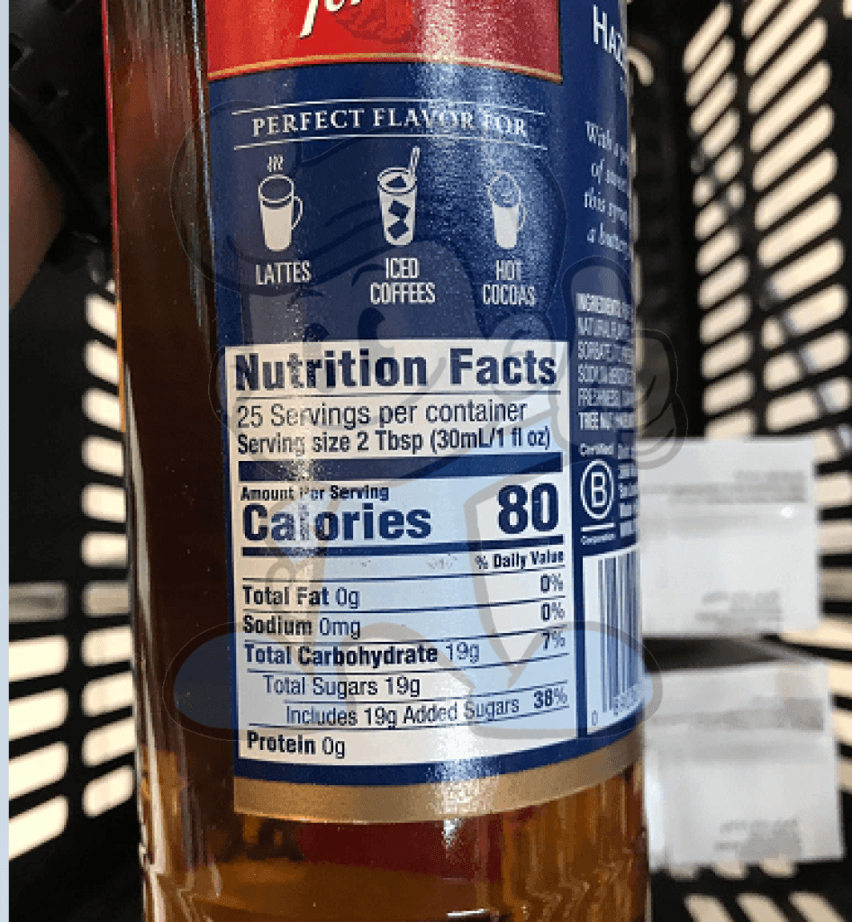 Torani Hazelnut Syrup 750 Ml Groceries