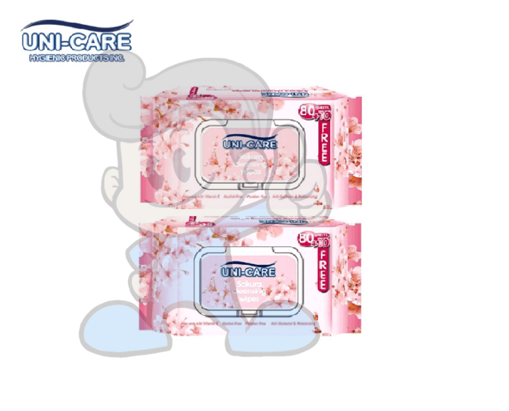 Uni Care Sakura Cleansing Wipes (2 X 90S) Mother & Baby