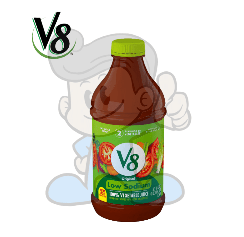 V8 Low Sodium Original 100% Vegetable Juice 46 Fl. Oz. Groceries