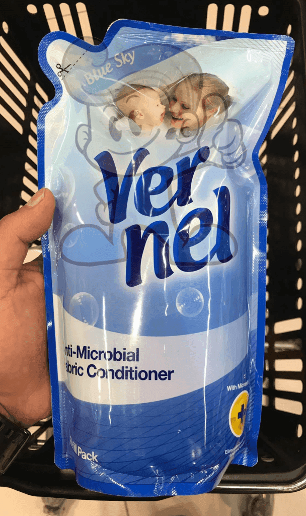 Vernel Anti-Microbial Fabric Conditioner Blue Sky (2 X 1L) Household Supplies