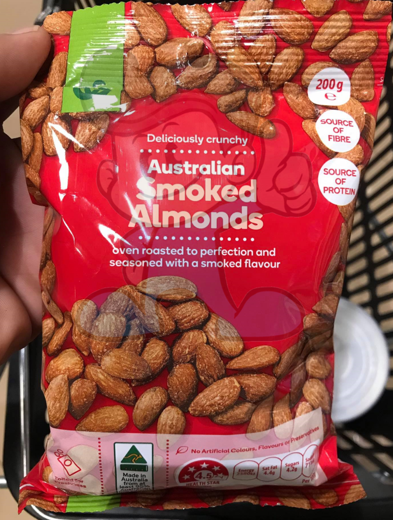 Woolworths Australian Smoked Almonds 200G Groceries