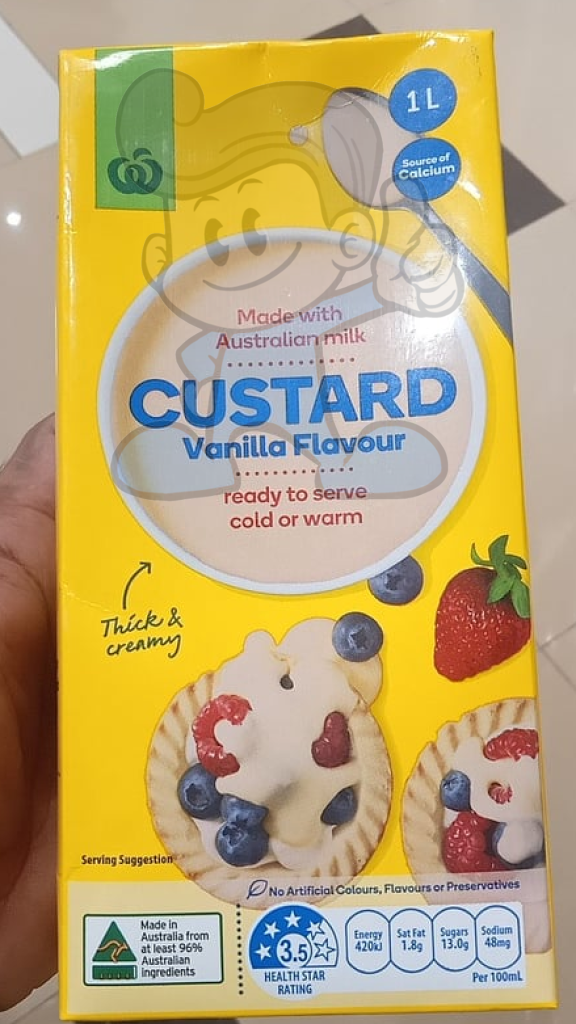Woolworths Custard Vanilla Flavour (2 X 1L) Groceries