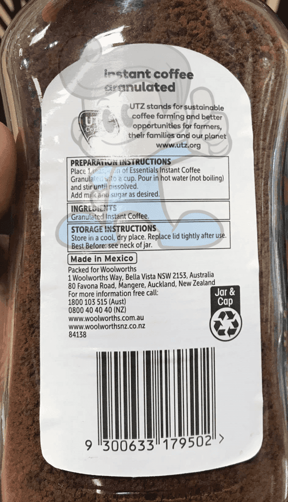 Woolworths Essentials Instant Coffee Granulated 200G Groceries