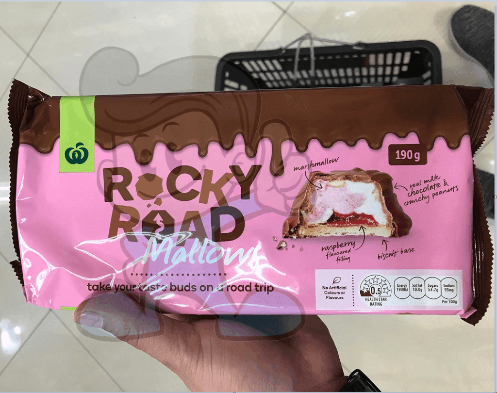 Woolworths Rocky Road Mallows Biscuits (2 X 190G) Groceries