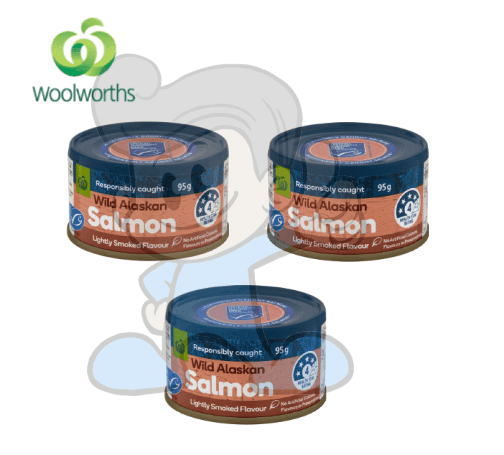 Woolworths Salmon Naturally Smoked (3 X 95G) Groceries