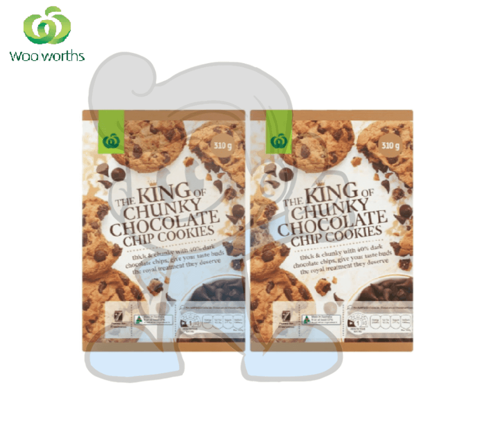 Woolworths The King Of Chunky Chocolate Chip Cookies (2 X 310 G) Groceries
