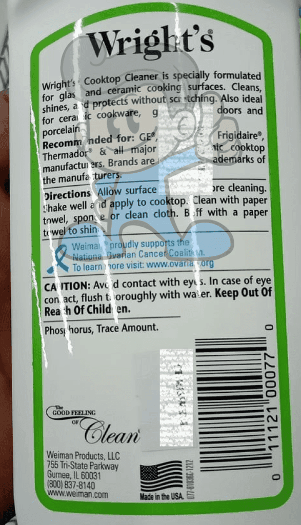 Wright's Cooktop Cleaner 284G Household Supplies