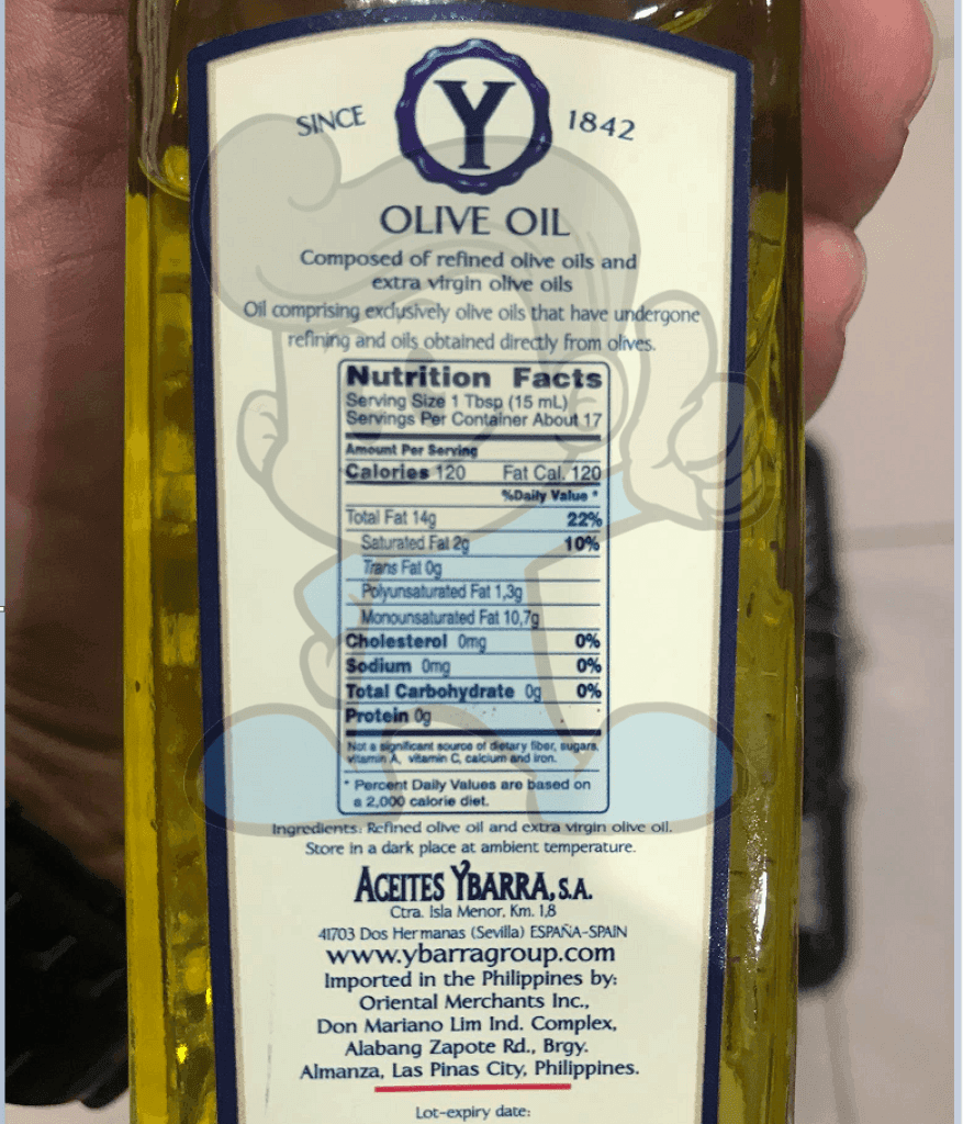 Ybarra Pure Olive Oil (2 X 250 Ml) Groceries
