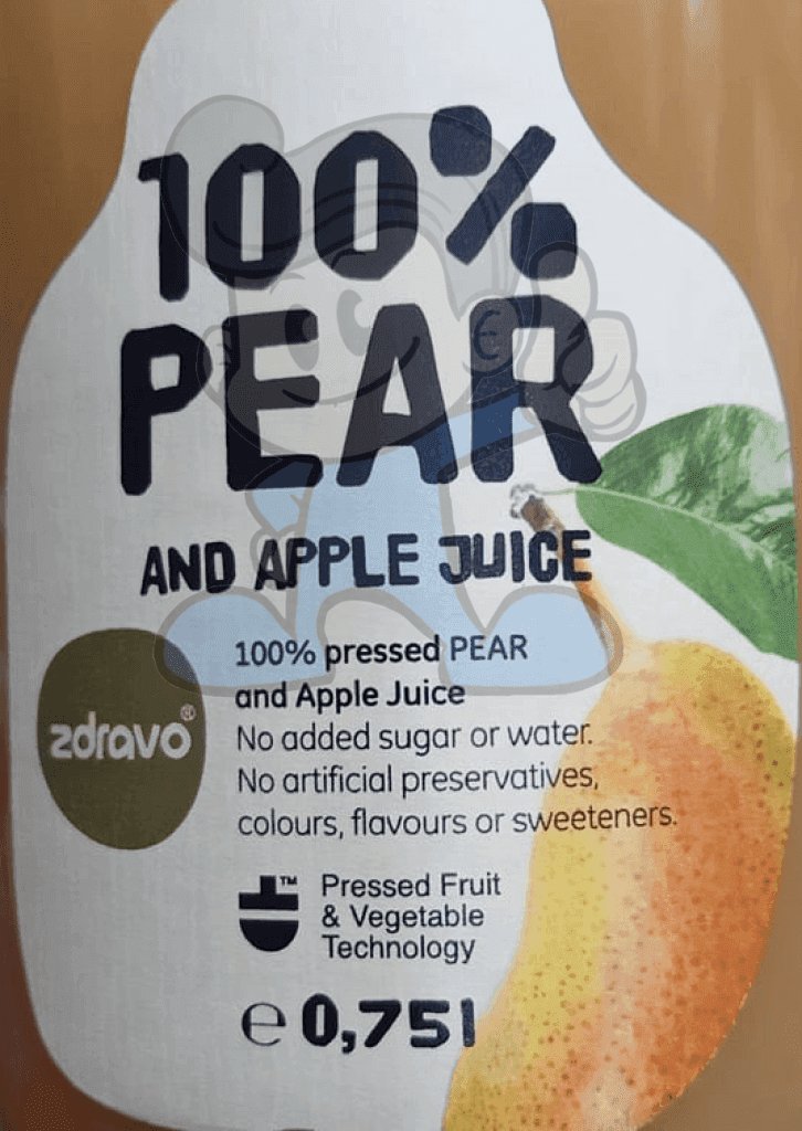 Zdravo 100% Pear And Apple Juice (2 X 750 Ml) Groceries