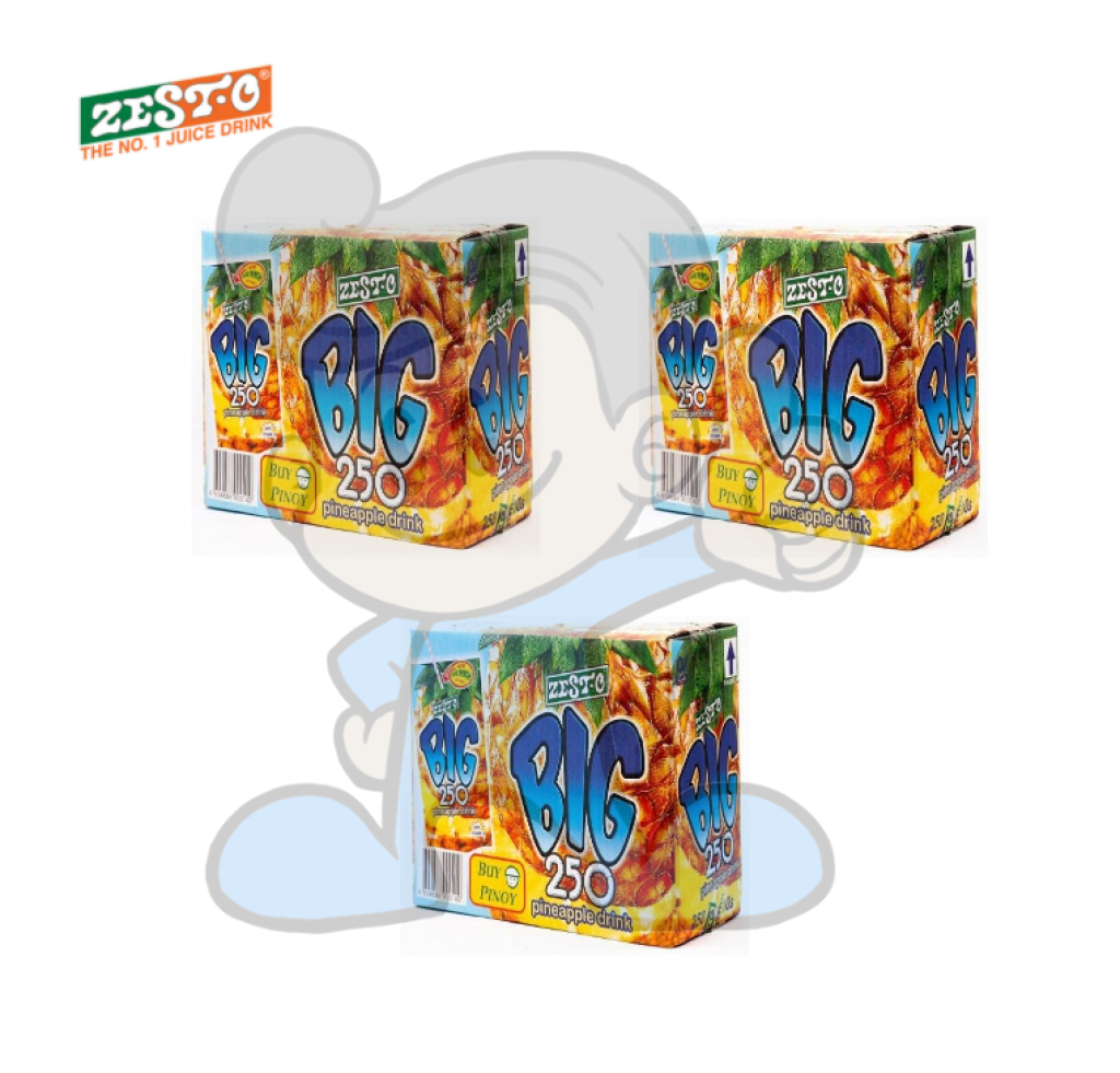 Zesto Big 250 Pineapple Juice Box Of 3 (30X 250Ml) Groceries