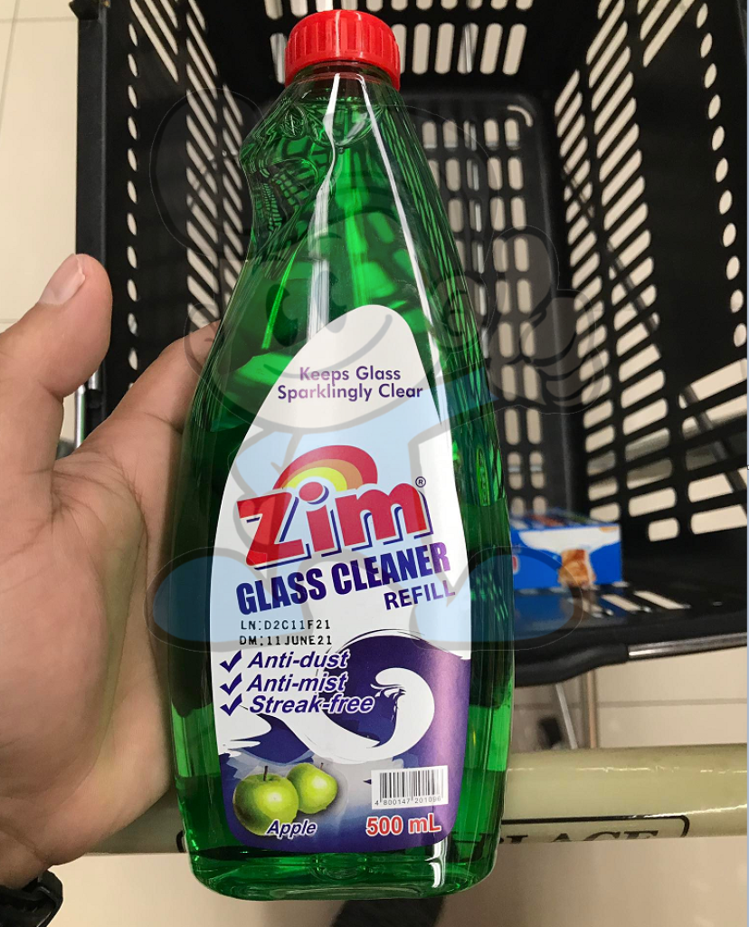 Zim Glass Cleaner Apple Refill (3 X 500Ml) Household Supplies