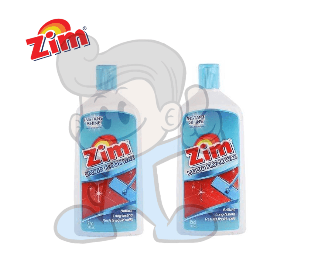 Zim Liquid Floor Wax Red (2 X 250Ml) Household Supplies